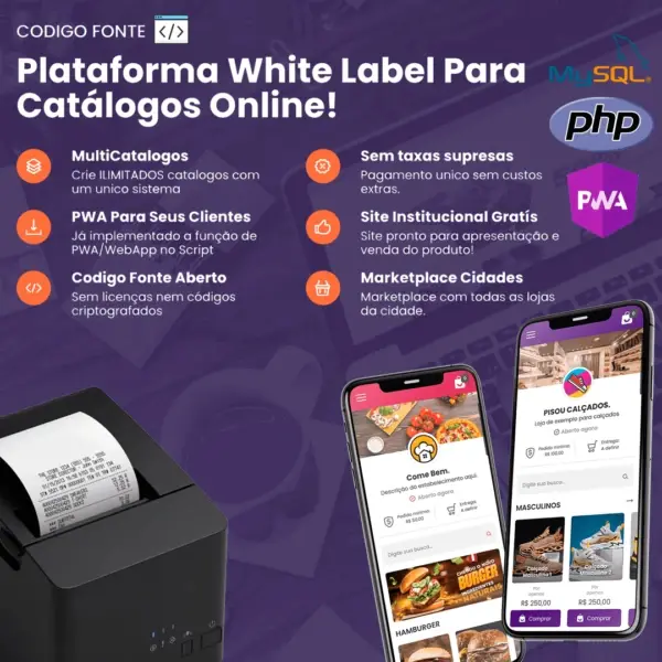 Script Cardápio Catálogo Multi Lojas E Cidades Em Php - ENVIO IMEDIATO